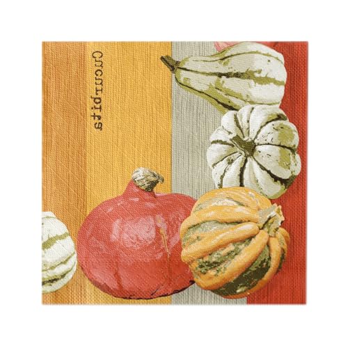 Sovie HORECA Serviette Britta | Tissue Deluxe® 4-lagig 40x40 cm | Kürbis Herbst edle Tischdeko | 50 Stück Terrakotta von Sovie HORECA