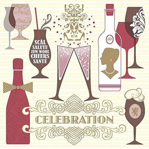 Sovie HORECA Serviette CELEBRATION | Airlaid-Servietten 40x40 cm | hochwertige Einweg-Servietten für Feiern | extrem saugstark & stoffähnlich | 50 Stück | (Champagner-Bordeaux) von Sovie HORECA