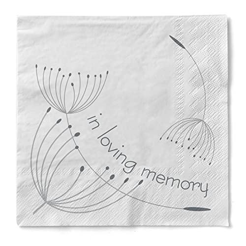 Sovie HORECA Serviette In Loving Memory 3-lagiges Tissue 33x33 cm Erinnerung Trauer Schmerz saugstarke Trauerserviette 100 Stück von Sovie HORECA