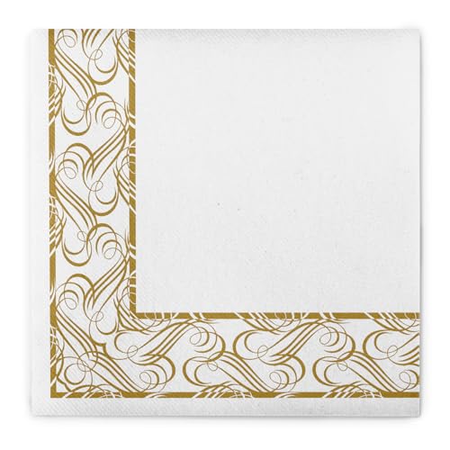 Sovie HORECA Serviette Karima Linclass® Airlaid 40x40 cm perfekt für Hochzeit Geburtstag Feier edel schick 50 Stück (Gold) von Sovie HORECA