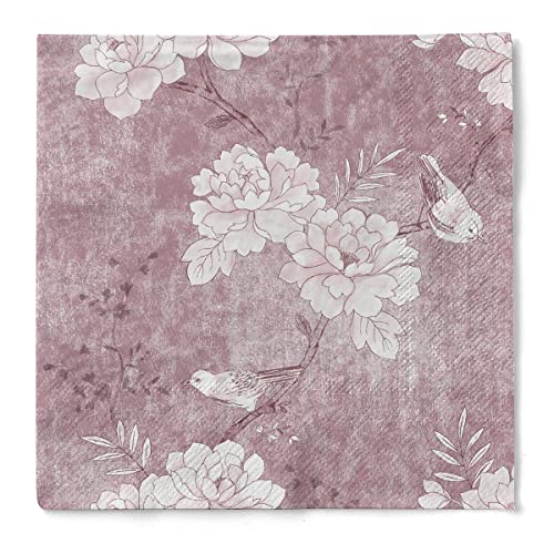 Sovie HORECA Serviette MAYLIN | Tissue 33 x 33 cm | saugstarke Einmal-Serviette und hochwertige Einweg-Servietten | ideal für Kommunion/Konfirmation | 100 Stück | (Rosé) von Sovie HORECA