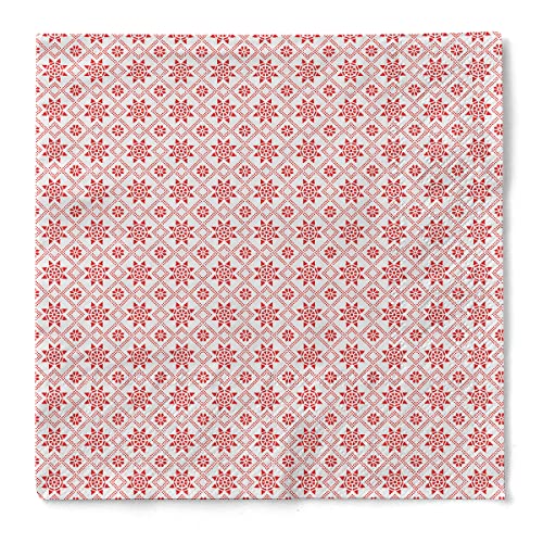 Sovie HORECA Serviette |aus Tissue 3-lagig | Schneeflocken Weihnachten Landhaus-Stil | 33 x 33 cm | 100 Stück | Country-Crystal (Rot) von Sovie HORECA