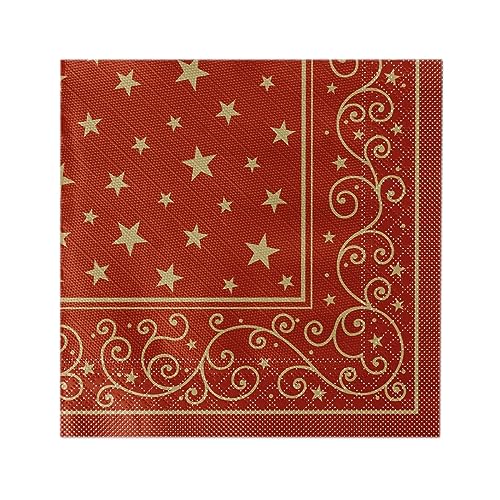 Sovie HORECA Serviette | aus Tissue Deluxe®, 4-lagig | Weihnachten Feier Fest Gastronomie | 40 x 40 cm, 50 Stück | Liam (Bordeaux) von Sovie HORECA