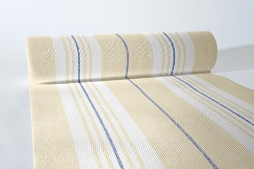 Sovie HORECA Tischläufer York | Linclass® Airlaid Tischläufer 40cm x 24m | Tischdecken-Rolle stoffähnlich | Einmal-Tischdecke für Hochzeit & Partys | (Blau-Beige) von Sovie HORECA