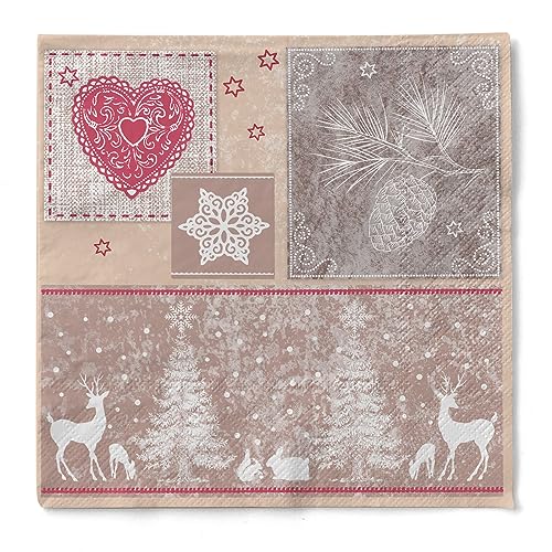 Sovie HORECA Weihnachtsserviette Karina |aus Tissue |Weihnachten Weihnachtsfest Xmas | extrem saugfähig | 40 x 40 cm, 100 Stück von Sovie HORECA