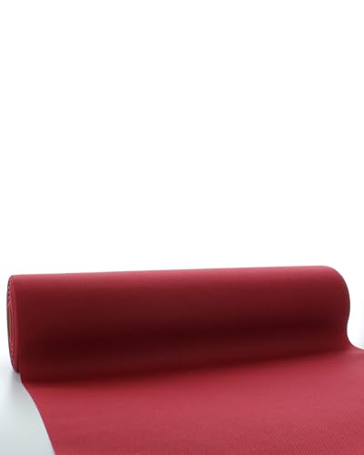 Sovie Horeca Linclass Airlaid Tischläufer Bordeaux - 40cm x 24m - Einfarbiger Einmal-Tischläufer - Perforierung alle 120cm - Ideal für Dekorationen von Sovie HORECA