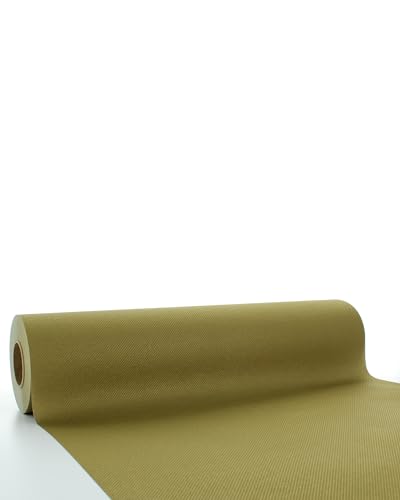 Sovie Horeca Linclass Airlaid Tischläufer Gold - 40cm x 24m - Einfarbiger Einmal-Tischläufer - Perforierung alle 120cm - Ideal für Dekorationen von Sovie HORECA