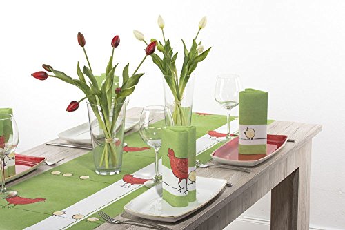 Sovie HOME Linclass® Airlaid Tischläufer Tiffy | Hingucker für Frühlingsbrunch und Osterzeit | 40cm x 4,80m | 1Stück von Sovie Home