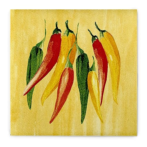 Sovie HOME Serviette CHILI | Airlaid-Servietten 40x40 cm | Grillfest Garten Party scharf | 12 Stück von Sovie Home