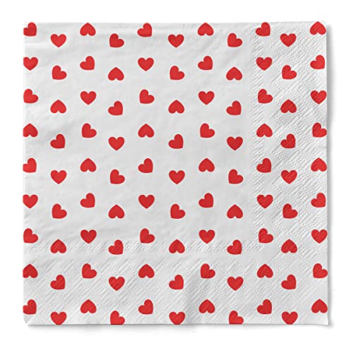 Sovie HOME Serviette LOVE | Tissue-Serviette 33x33 cm | saugstark hochwertig | ideal für Hochzeit & Feiern | 20 Stück von Sovie Home
