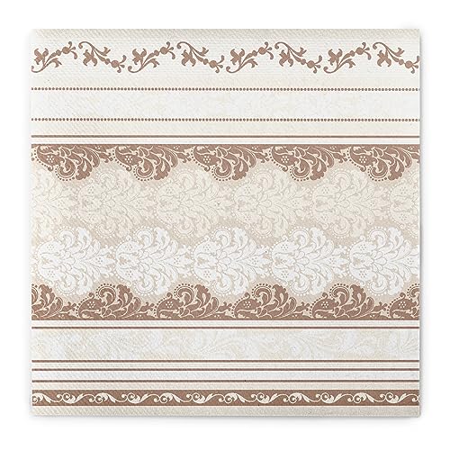 Sovie HOME Serviette MARIUS | Airlaid-Servietten 40x40 cm | hochwertige Einweg-Servietten für Hochzeit oder Feiern | extrem saugstark & stoffähnlich | 12 Stück (Braun) von Sovie Home