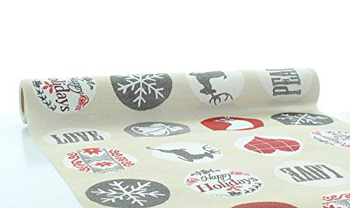 Sovie HOME Tischläufer Mieke | Weihnachten Tischdecke | aus Linclass® Airlaid | 40 cm x 4,8 m, 1 Stück von Sovie Home