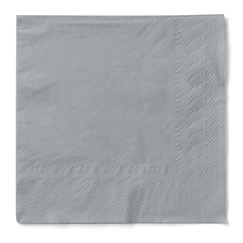 Sovie HOME Uni Serviette/Tissue-Servietten 33x33 cm/saugstarke und hochwertige Einweg-Servietten/ideal für Hochzeit & Feiern (Silber) von Sovie Home