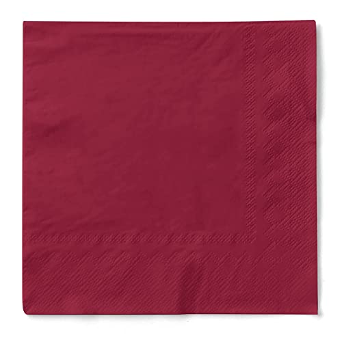 Sovie HOME Uni Tissue Servietten Bordeaux | 33x33cm | saugstark und hochwertig | vielseitig kombinierbar | 20 Stück von Sovie Home