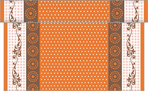 Sovie Home Linclass® Airlaid Tischläufer RABEA | Orange | praktische Einmal-Tischdecke zur Osterzeit | 40cm x 4,8m | 1 Stück von Sovie Home