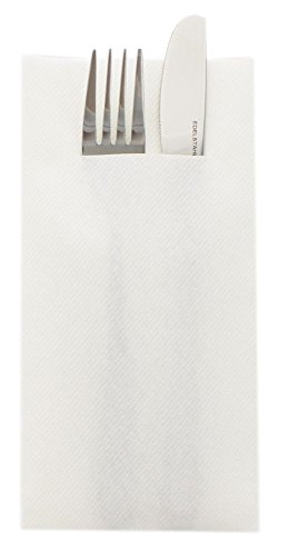 Sovie HOME Linclass®Airlaid Besteck Servietten Uni | Weiß | Ideal geeignet für Hochzeit & Geburtstag | 40x40cm | 12 Stück von Sovie Home