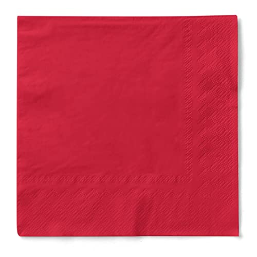 Sovie HOME Uni Tissue Servietten Rot | 33x33cm | saugstark und hochwertig | vielseitig kombinierbar | 20 Stück von Sovie Home