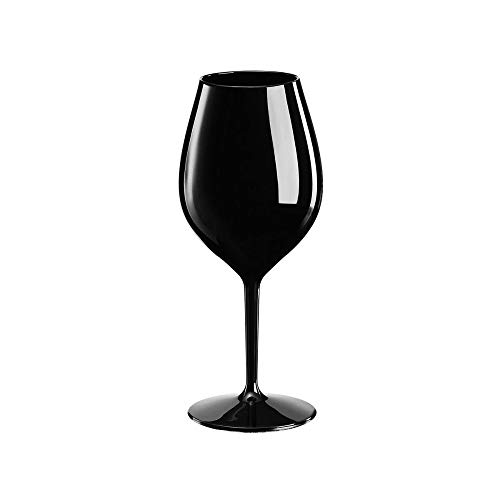 Sovie Tableware | Mehrweg Weinglas aus Tritan (Kunststoff) 510ml Schwarz | Trinkglas Glas Wasserglas Rotweinglas | 1 Stück von Sovie Tableware