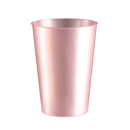 Sovie Tableware | Mehrweg Trinkbecher PS (Polystrol) Perlmutt-Rosa 230 ml | Trinkglas Becher Wasserglas | 10 Stück von Sovie Tableware