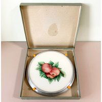 Retro Lazy Susan Rotierende Servierplatte Sowjetisch Vintage 1970Er Jahre Kitsch Obst Design Drehteller Mid-Century Display Sockel Udssr von SovietHomeStuff