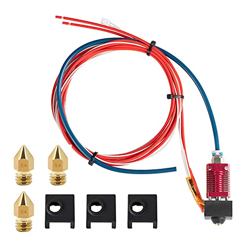 Sovol Creality Ender 3 Upgrades Extruder Hotend mit Capricorn PTFE Schlauch 1,75 mm und Silikon-Schutzhülle und 0.4 mm Düse für Ender 3 V2/Ender 3 Pro, 24V 40W Heizung NTC Thermistor von Sovol