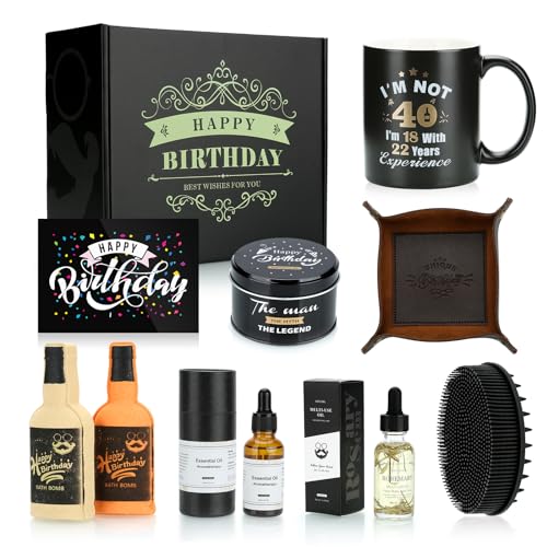 Sovyime 40 Geburtstag Männer Geschenke zum 40 Geburtstag Mann, 40. Geburtstag Männer Lustige Geschenk 40 Geburtstag Mann, Geburtstag 40 Mann, Papa Ehemann Freund 40. Geburtstag Kaffeetassen Set von Sovyime