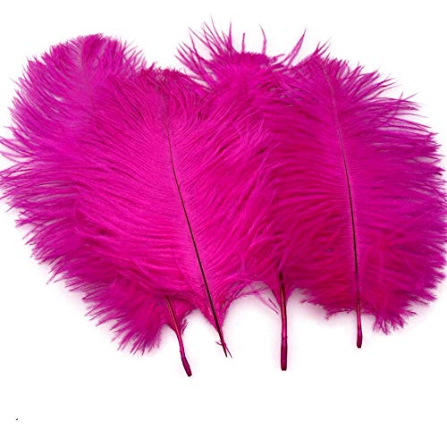 Sowder 20pcs Natural 10-12inch (25-30cm) Straußenfedern Feder für Hochzeit Mittelstücke Home Decoration(Fuchsia) von Sowder