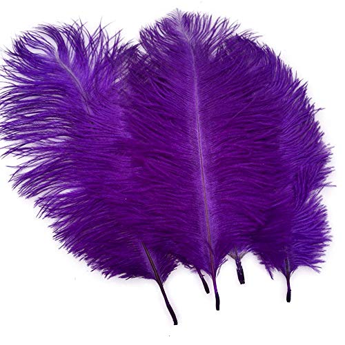 Sowder 20pcs Natural 10-12inch (25-30cm) Straußenfedern Feder für Hochzeit Mittelstücke Home Decoration(violett) von Sowder