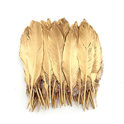 Sowder Natürliche Gänsefedern Bekleidungszubehör 50pcs(Gold) von Sowder