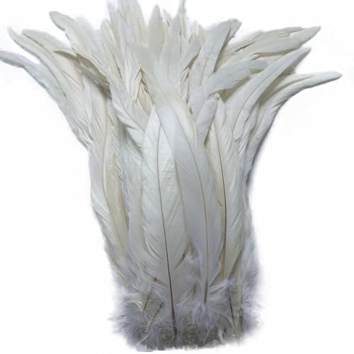 Sowder Schwanzfedern vom Hahn 11-14inch(27-35cm) Lengh Packung 50pcs(gebrochenes weiß) von Sowder
