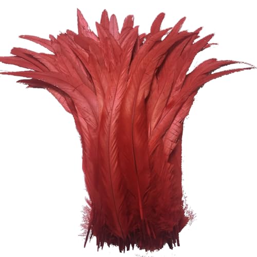 Sowder Schwanzfedern vom Hahn 11-14inch(27-35cm) Lengh Packung 50pcs(rot) von Sowder