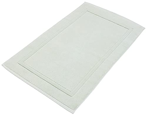 Sowel® Premium Badematte 50x80 cm, Badvorleger aus 100% Bio-Baumwolle, Hergestellt in Portugal, Mint von Sowel