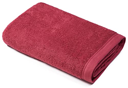 Sowel® Premium Badetuch 100x150 cm, Handtuch aus 100% Bio-Baumwolle, Hergestellt in Portugal, Bordeaux von Sowel