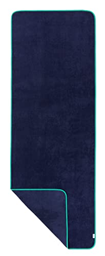 Sowel® Saunahandtuch 220 x 80 cm, 100% Bio-Baumwolle, Strandtuch XXL, Badetuch Groß, Saunatuch, Handtuch, Strand, Sauna, Damen und Herren, Navy/Grün von Sowel