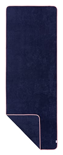 Sowel® Saunahandtuch 220 x 80 cm, 100% Bio-Baumwolle, Strandtuch XXL, Badetuch Groß, Saunatuch, Handtuch, Strand, Sauna, Damen und Herren, Navy/Pink von Sowel