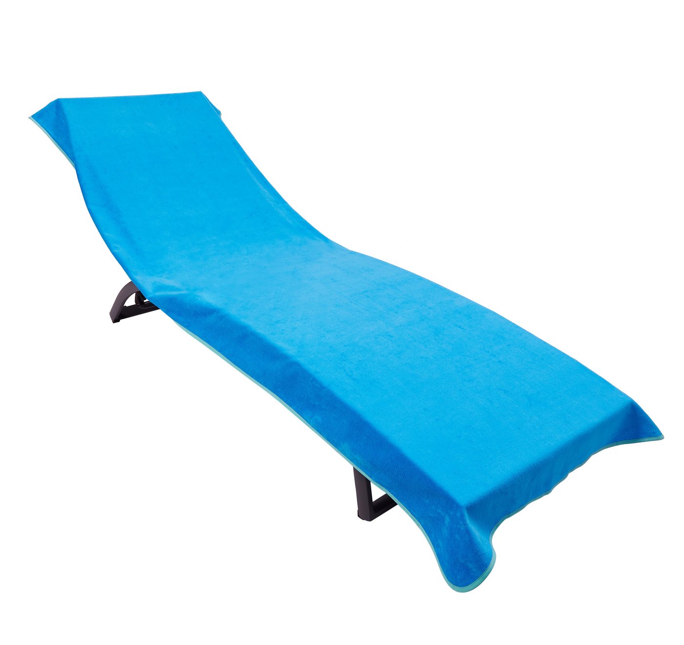 Sowel Liegenauflage LaLa Lounger, 100% Bio-Baumwolle, Rutschfestes Strandtuch mit Kapuze für Liegen von Sowel