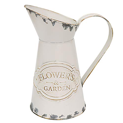 Soyizom Französisch Landhausstil Primitive Krug, Shabby Chic Rustikales Metall Flower Pitcher Vase für Hochzeit Home Decoration-Pitcher von Soyizom