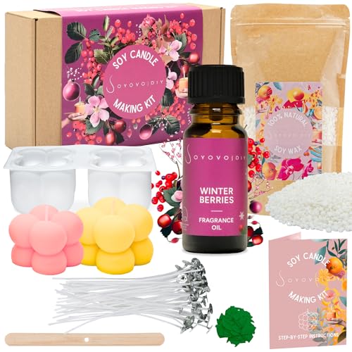 Soyovo DIY Kerzen Selber Machen Set – Kerzen Set Selber Machen – Soy Wax – Soya Wax for Candle Making – Kerze Selber Machen Wachs – Kerzen Set DIY klein Blase – DIY Kerzen Set 4in1 Soyovo DIY Kerzen Selber Machen Set – Kerzen Set Selber Machen – Soy Wax – Soya Wax for Candle Making – Kerze Selber Machen Wachs – Kerzen Set DIY klein Blase – DIY Kerzen Set 4in1 von Soyovo DIY