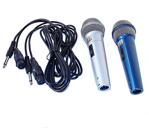 Soytich 2 Mikrofone +2x2,5m Kabel 6,3mm Stecker Mikrofon (SY228) von Soytich
