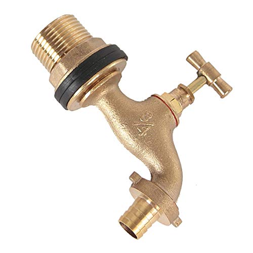 Tankverschraubung + Zapfhahn 16mm Faßverschraubung 3/4' IG 1² AG (H12F02) von Soytich