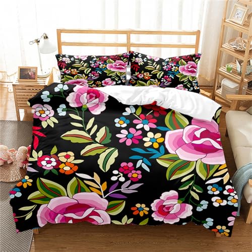 SpaRcz Bettzeug 135X200 Set Kissenbezug Mit Zwei 80X80Cm Blumen Muster Kinder Bettwäsche Set 135X200 Junge Allergie Vorbeugen Teenager Bettwäsche Jungen 3D Drucken Mit Reißverschluss Superfeine Faser SpaRcz Bettzeug 135X200 Set Kissenbezug Mit Zwei 80X80Cm Blumen Muster Kinder Bettwäsche Set 135X200 Junge Allergie Vorbeugen Teenager Bettwäsche Jungen 3D Drucken Mit Reißverschluss Superfeine Faser von SpaRcz