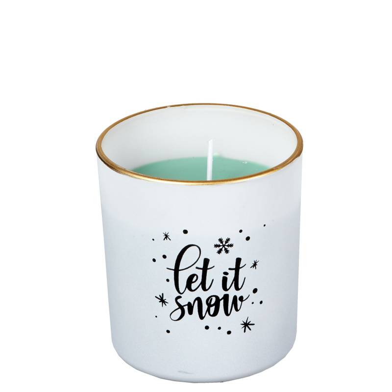 Duftkerze Weihnachten Forest Breeze - pine & cedar trees in Glas "Let It Snow" 25 h von Spaas