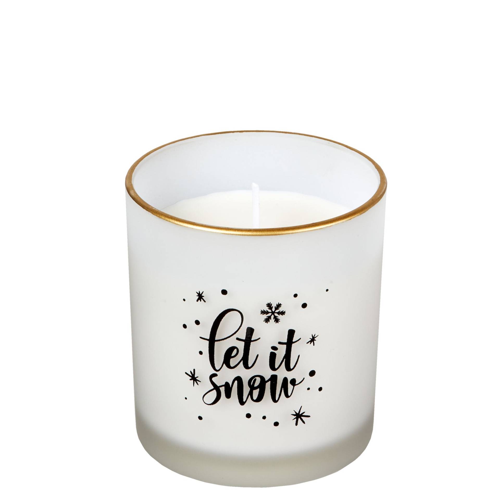 Duftkerze Weihnachten Winterfrost - edelweiss in Glas "Let It Snow" 25 h Duftkerze Weihnachten Winterfrost - edelweiss in Glas "Let It Snow" 25 h von Spaas
