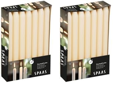 SPAAS 14 Dinnerkerzen 21/220 mm, ± 8 Stunden - elfenbein (Packung mit 2) von Spaas