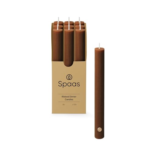 Spaas Geriffelte Tafelkerze 10St. - braun Spaas Geriffelte Tafelkerze 10St. - braun von Spaas
