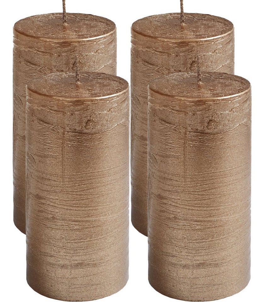 Spaas Stumpenkerze Rustikale Stumpen Kerze 68/130 mm - 11 Farben - Vorteilspack (Rustikal Stumpen Kerze in Vorteilpackung, Schönes Geschenk für Weihnachten), Rustikale Optik von Spaas