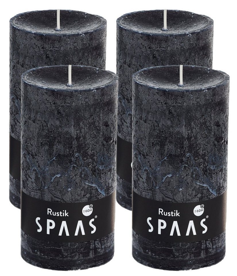 Spaas Stumpenkerze Rustikale Stumpen Kerze 68/130 mm - 11 Farben - Vorteilspack (Rustikal Stumpen Kerze in Vorteilpackung, Schönes Geschenk für Weihnachten), Rustikale Optik von Spaas