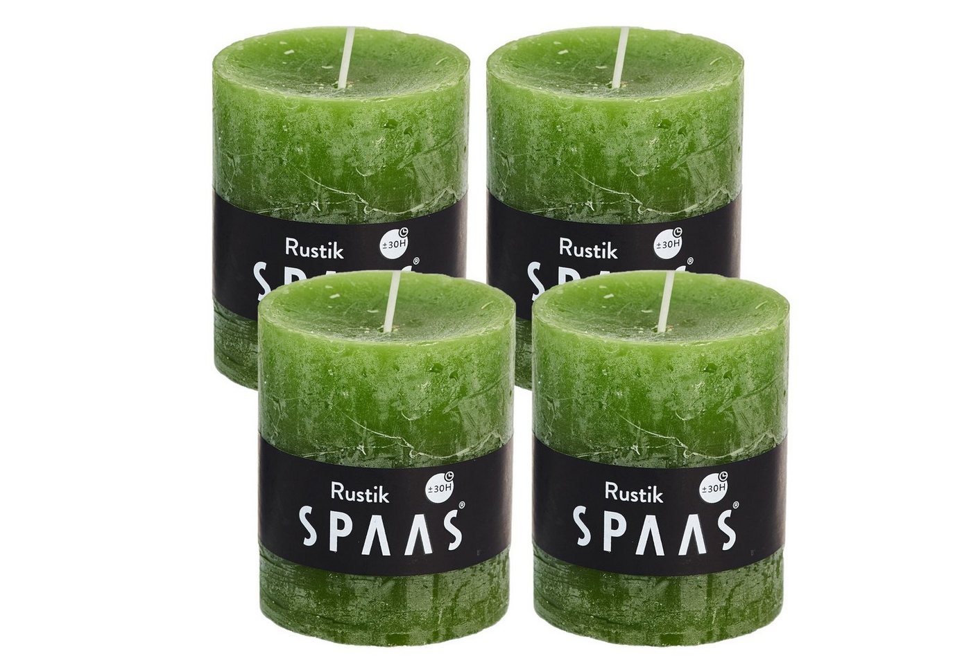 Spaas Stumpenkerze Rustikale Stumpen Kerze 68/80 mm - 9 Farben - Vorteilspack (Rustikal Stumpen Kerze in Vorteilpackung, Schönes Geschenk für Weihnachten), Rustikale Optik von Spaas