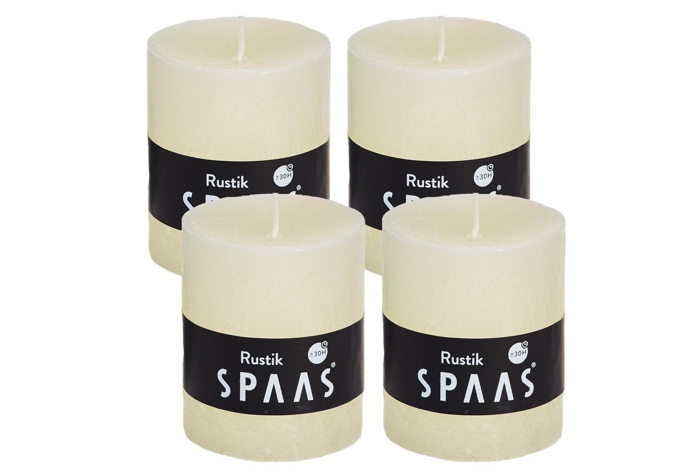 Spaas Stumpenkerze Rustikale Stumpen Kerze 68/80 mm - 9 Farben - Vorteilspack (Rustikal Stumpen Kerze in Vorteilpackung, Schönes Geschenk für Weihnachten), Rustikale Optik von Spaas