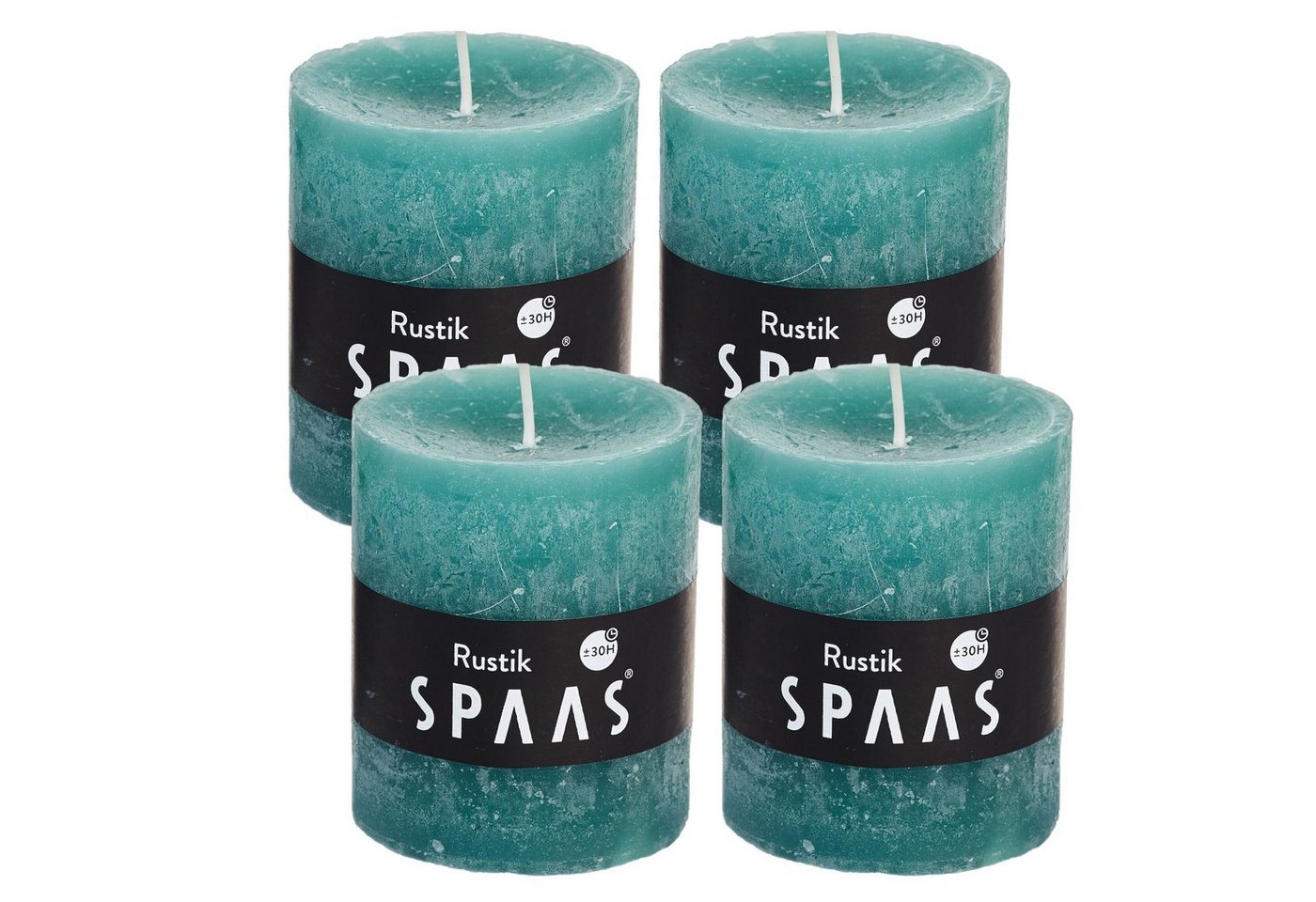 Spaas Stumpenkerze Rustikale Stumpen Kerze 68/80 mm - 9 Farben - Vorteilspack (Rustikal Stumpen Kerze in Vorteilpackung, Schönes Geschenk für Weihnachten), Rustikale Optik von Spaas